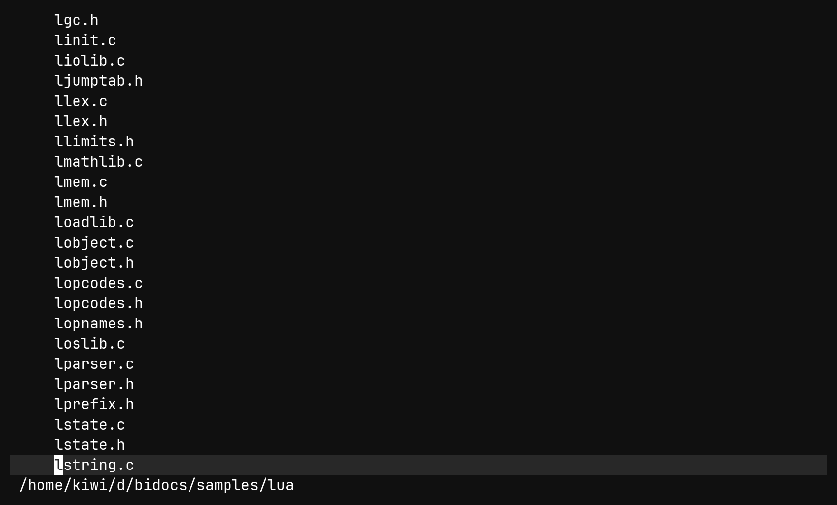 Open a directory: step 5