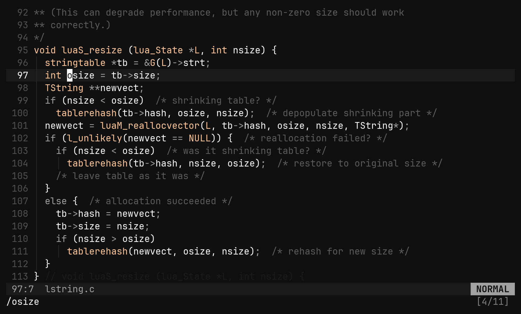 Search and its counter: step 2