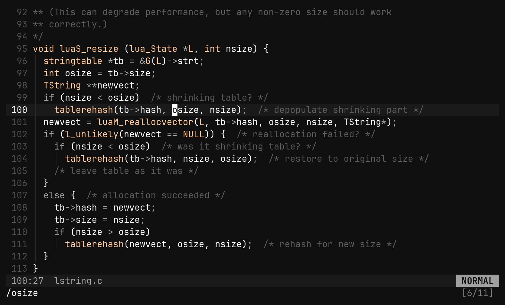 Search and its counter: step 3