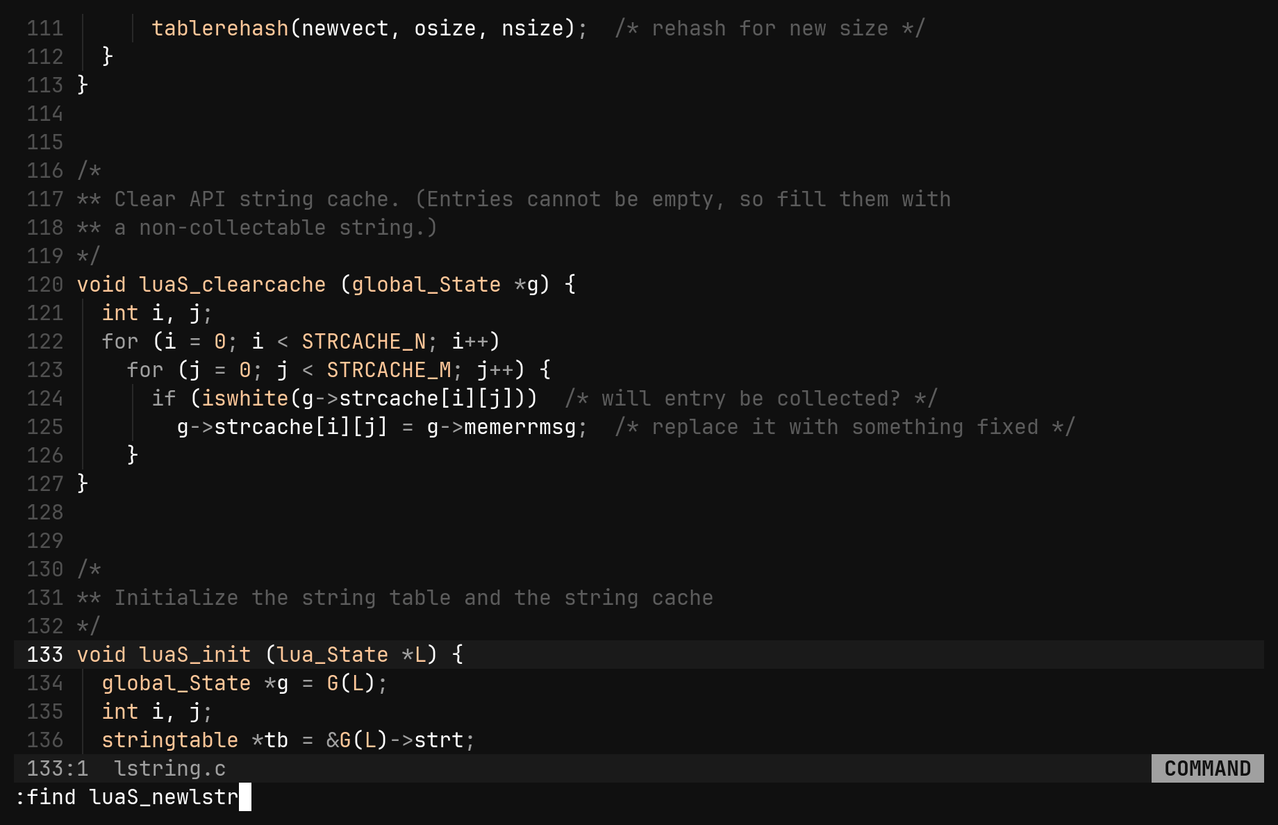:find across the project: step 1