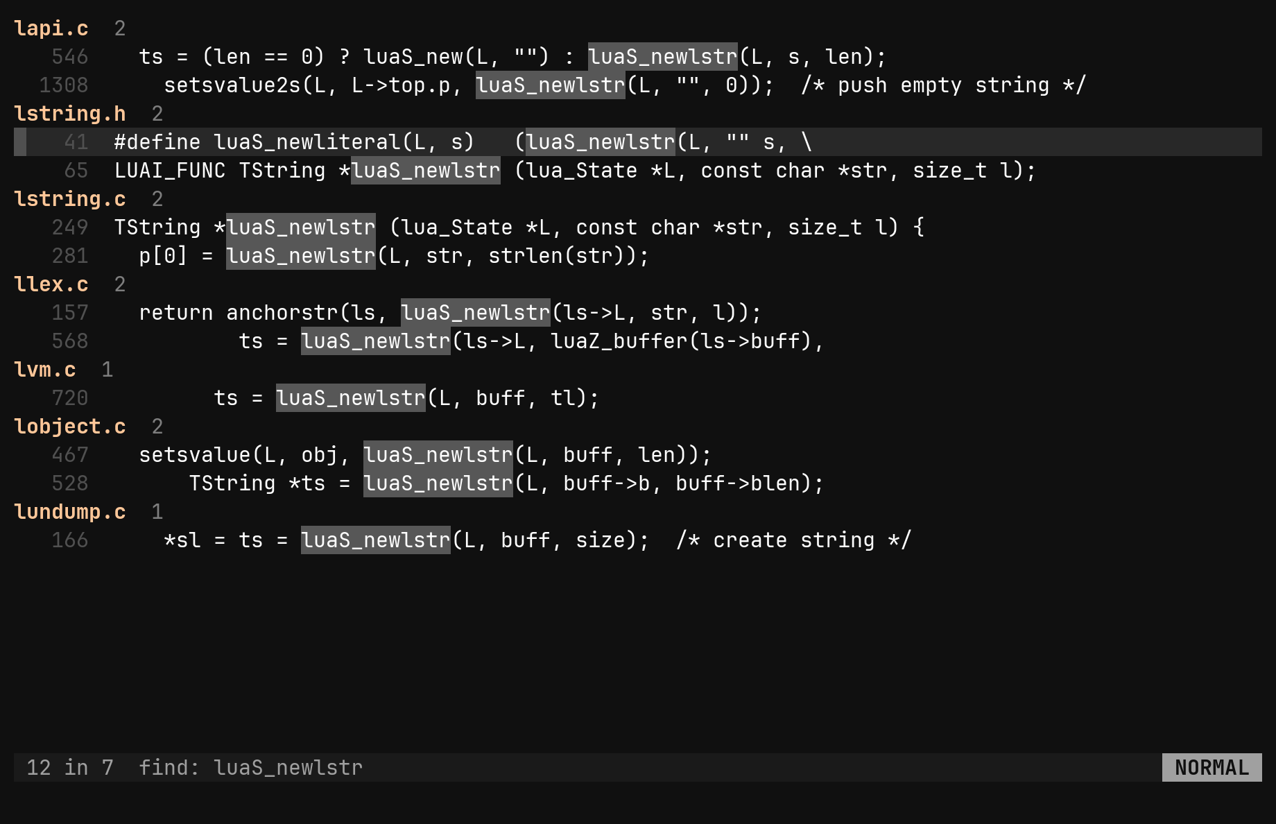:find across the project: step 3