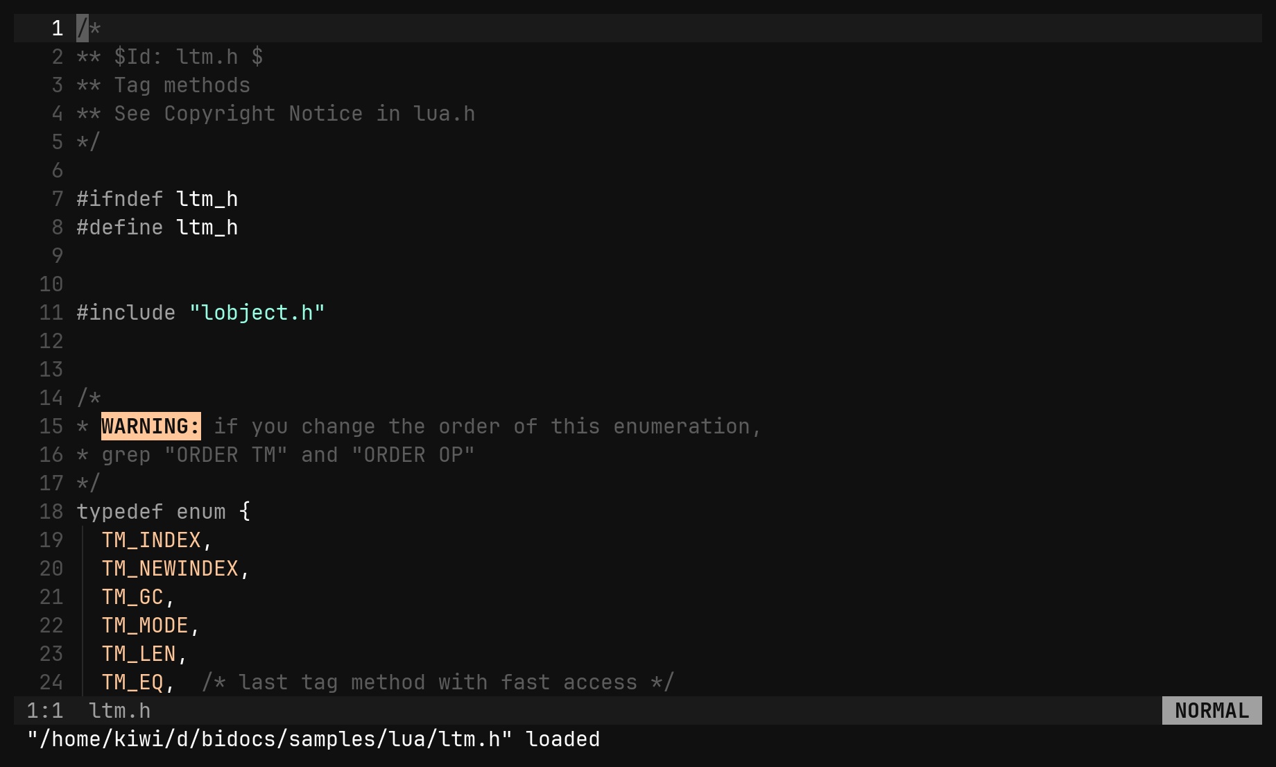 gf — find a file by name: step 3