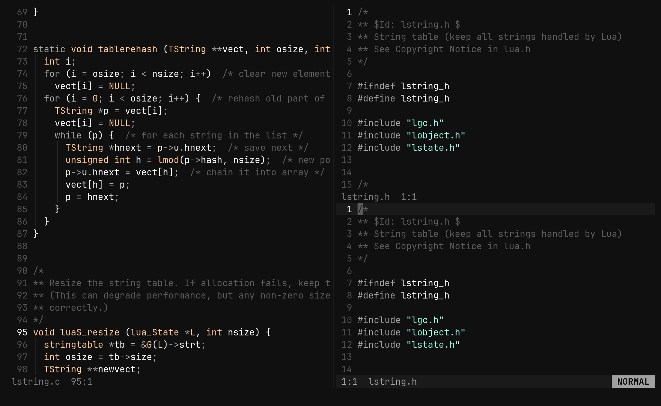 Splits and Ctrl-W f: step 2