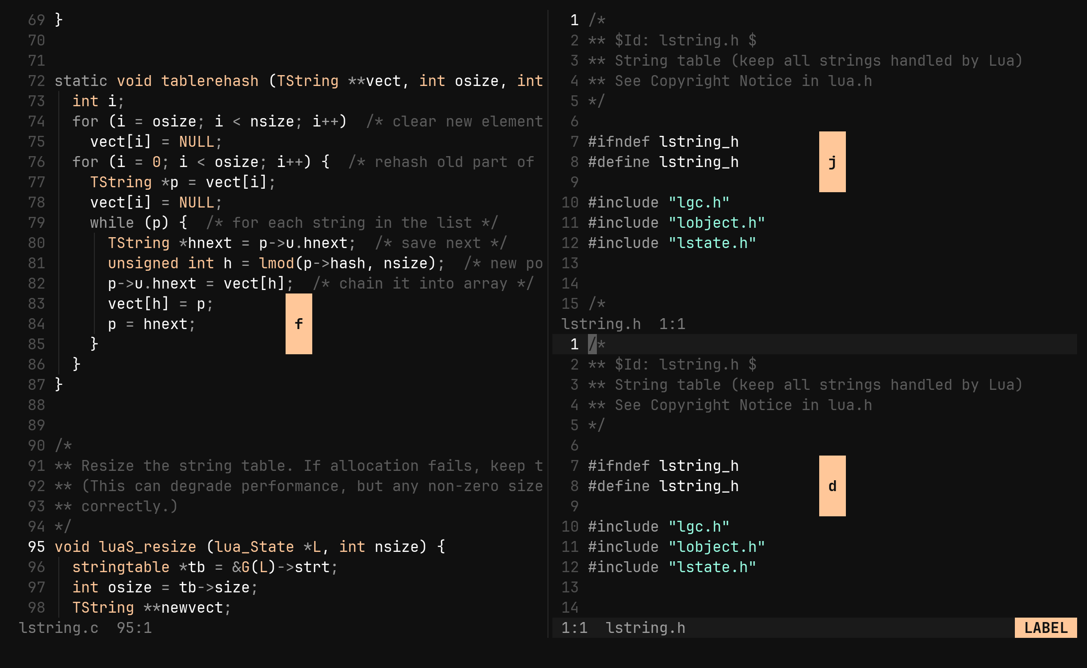 Splits and Ctrl-W f: step 3
