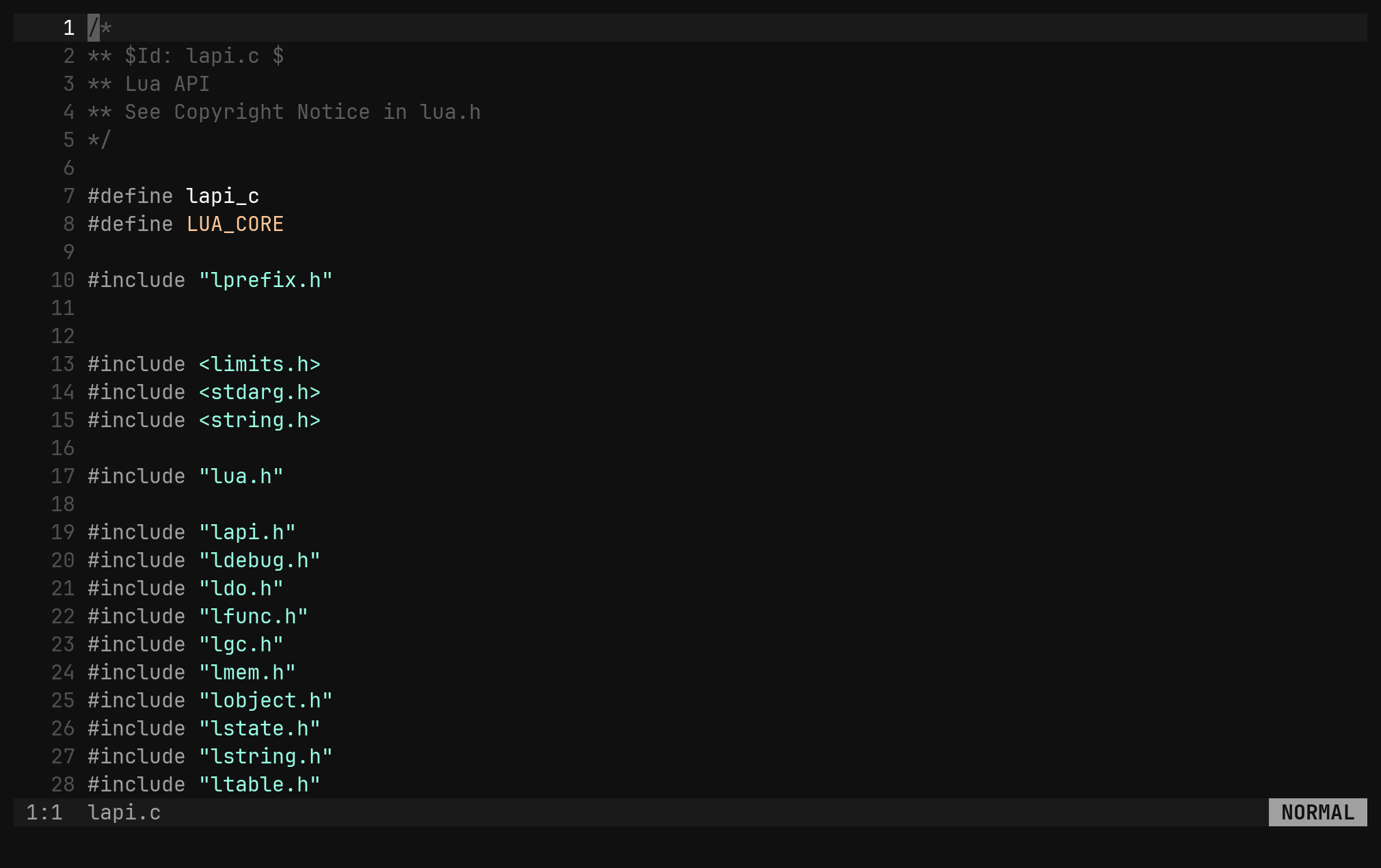 Ctrl-W e — the tree beside the file: step 4