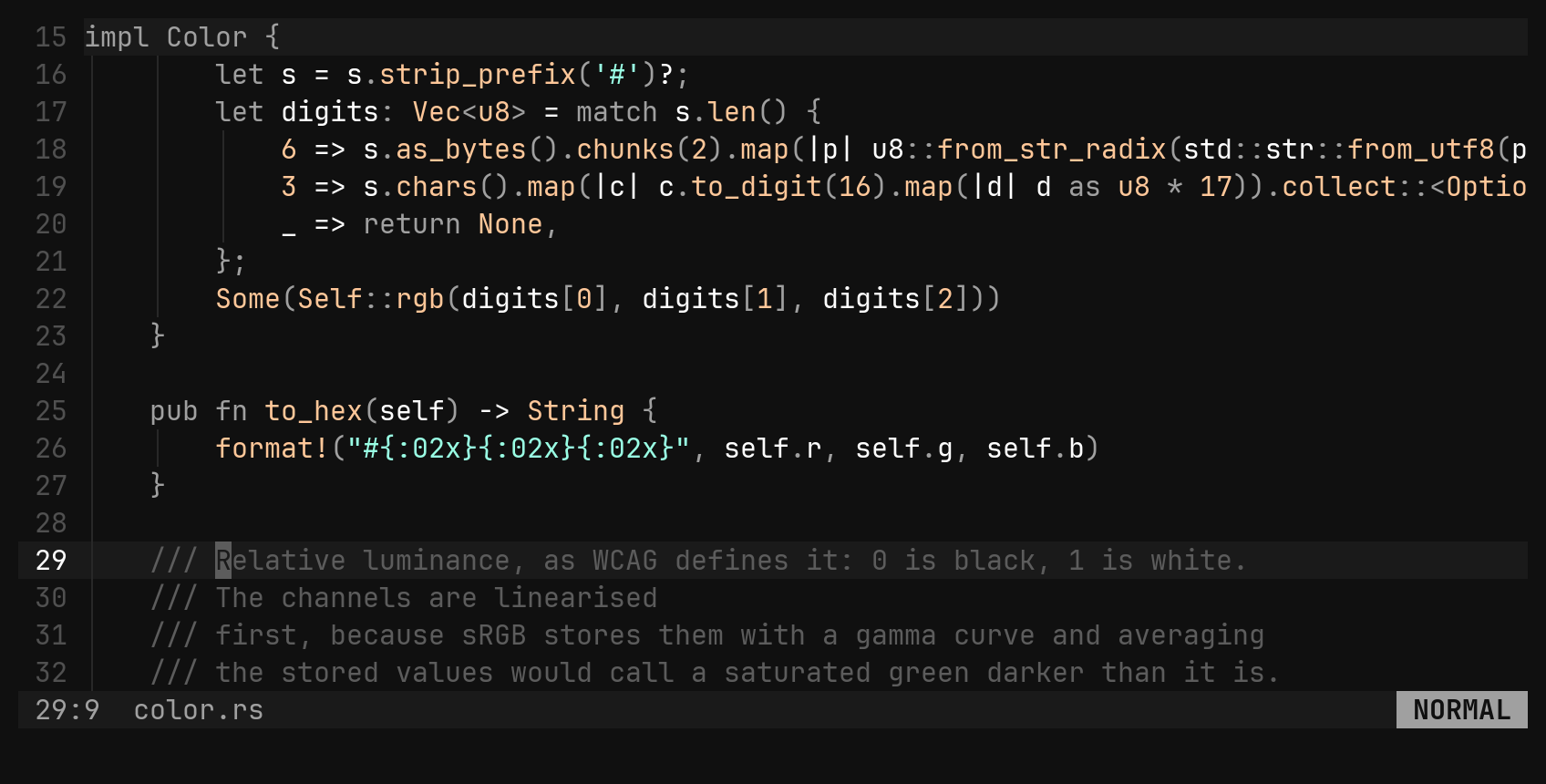 Reflow a comment: step 0