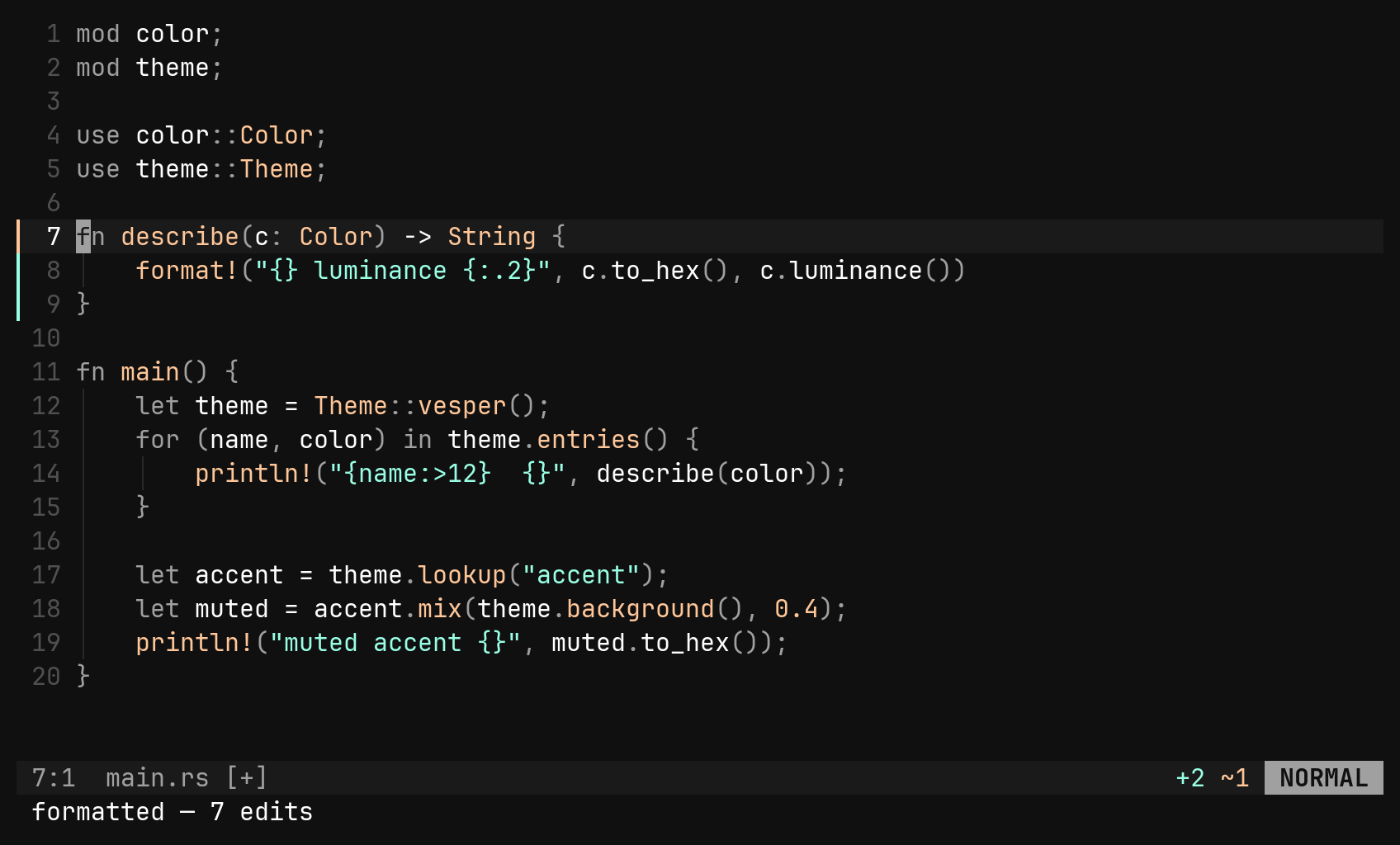 Code actions and format: step 3
