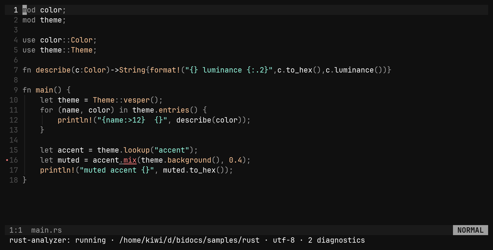 Diagnostics: step 2